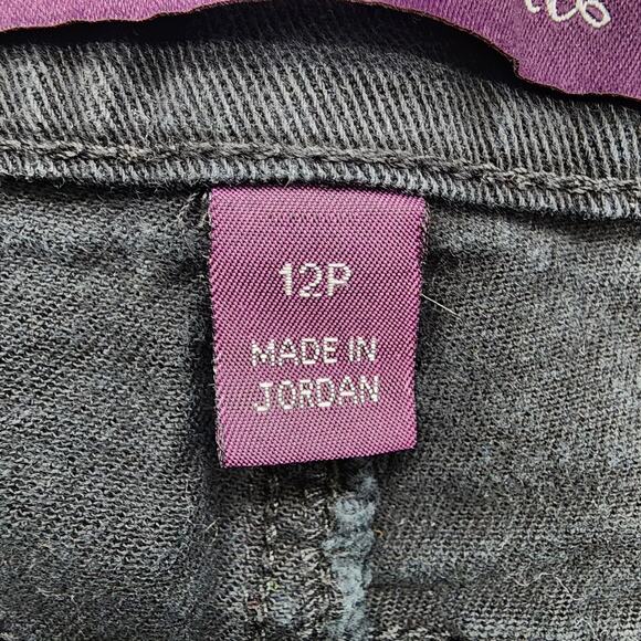 Gloria Vanderbilt Jeans Womens 12P PETITE Faded Black Amanda High Rise Slim Leg - Picture 7 of 16